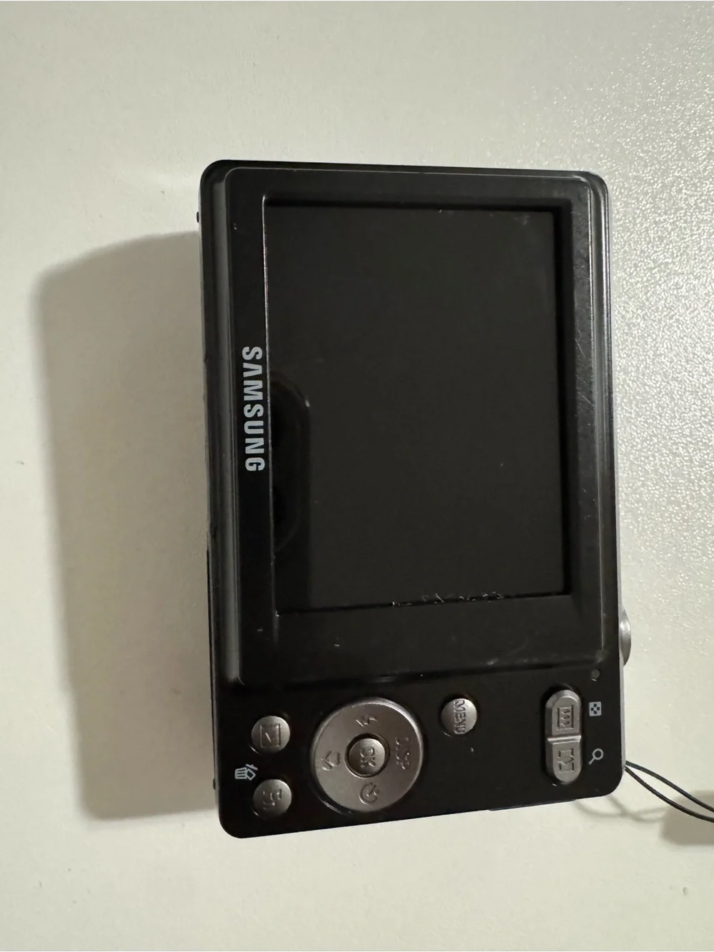 Samsung Black Compact Point-and-Shoot Digital Camera with Wrist Strap